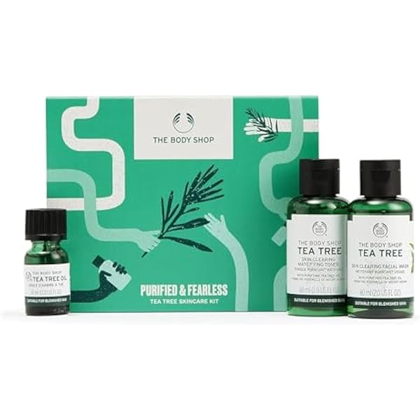The Body Shop Clean & Gleam Tea Tree Skincare Gift Set – Energize
